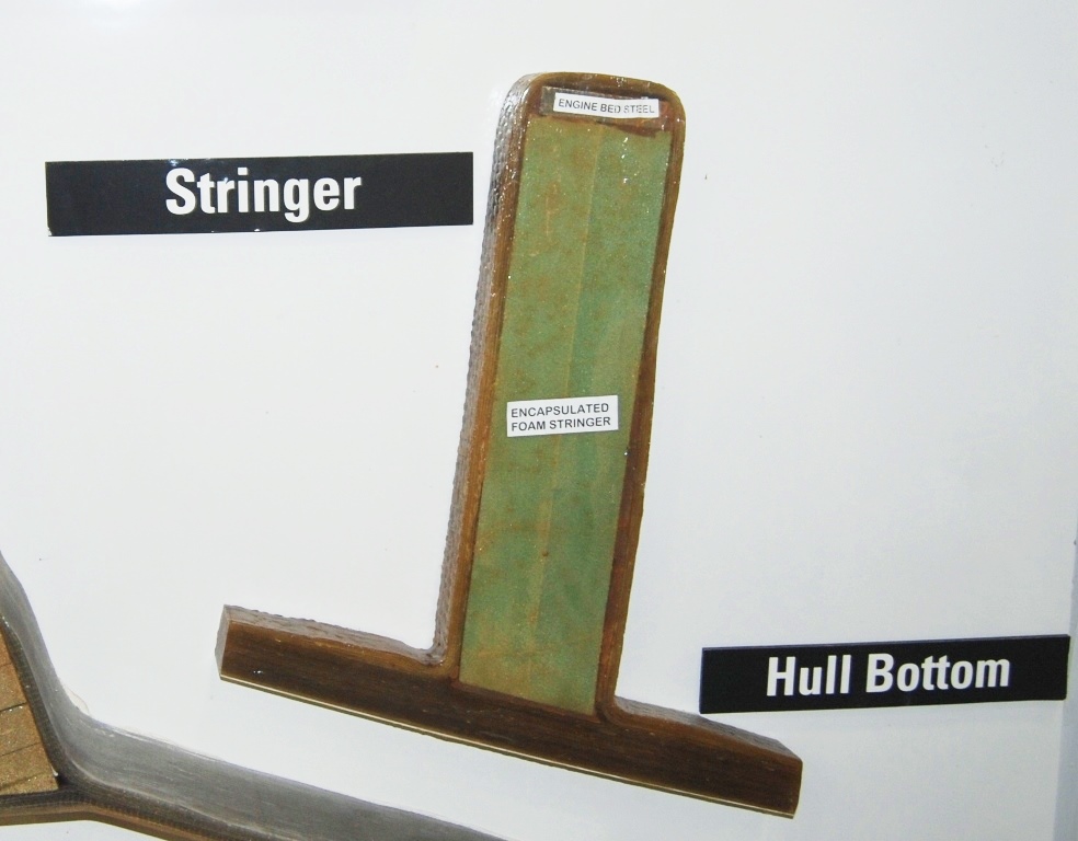 Cross Section of a Hatteras Stringer and Hull Bottom